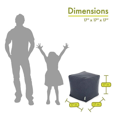 Majestic Home Goods Wales Indoor Ottoman Pouf Cube