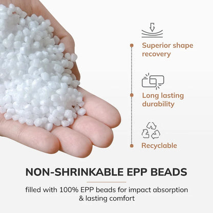 Jani Hanalei 20-inch Blue & Ivory Square Pouf Ottoman - Handmade Footrest for Living Room, Bedroom, Nursery, Kidsroom