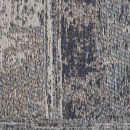 Jani Biarritz 22-inch Gray & Ivory Square Pouf Ottoman - Handmade Footrest for Living Room, Bedroom