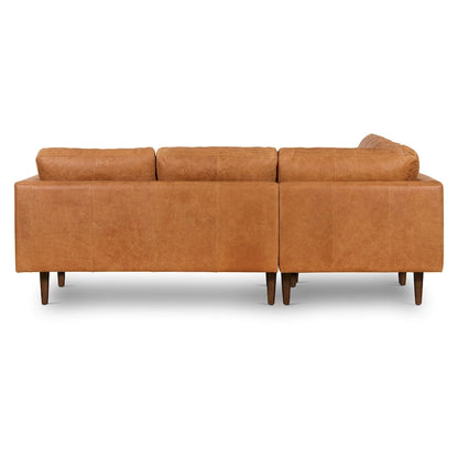 Poly & Bark Napa 98 Corner Sectional Sofa - Full Grain Genuine Italian Leather