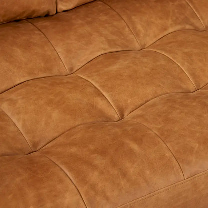 Poly & Bark Napa 98 Corner Sectional Sofa - Full Grain Genuine Italian Leather