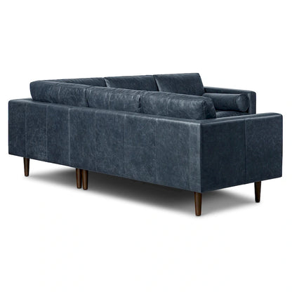 Poly & Bark Napa 98 Corner Sectional Sofa - Full Grain Genuine Italian Leather