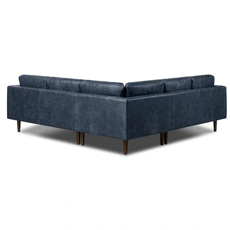 Poly & Bark Napa 98 Corner Sectional Sofa - Full Grain Genuine Italian Leather