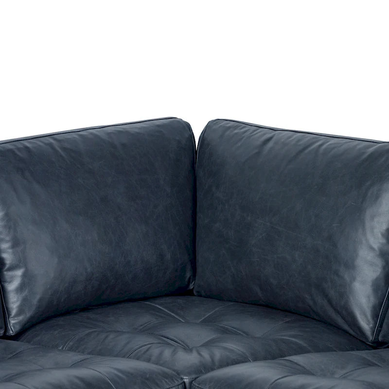 Poly & Bark Napa 98 Corner Sectional Sofa - Full Grain Genuine Italian Leather