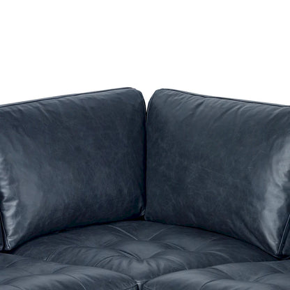 Poly & Bark Napa 98 Corner Sectional Sofa - Full Grain Genuine Italian Leather