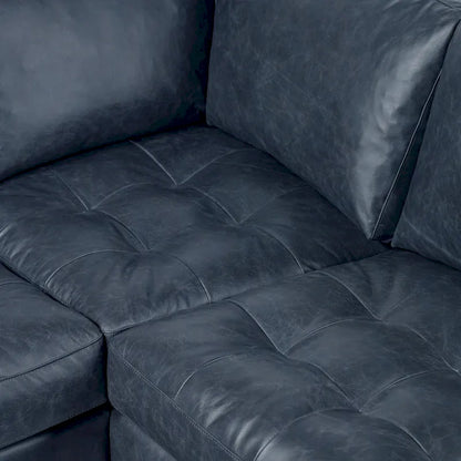 Poly & Bark Napa 98 Corner Sectional Sofa - Full Grain Genuine Italian Leather