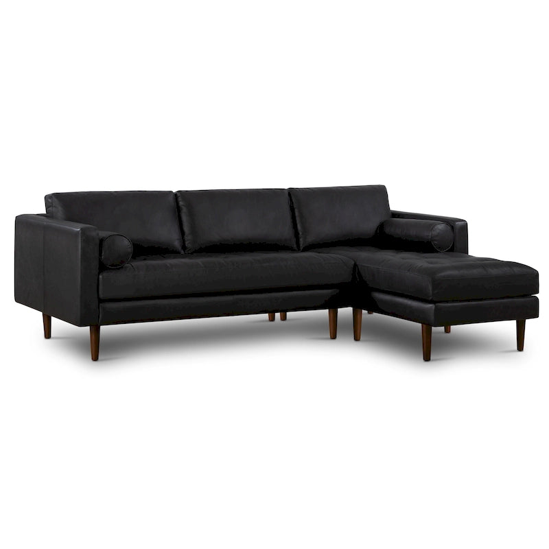 Poly & Bark Napa 104.5 Right-facing Sectional Sofa - Full Grain Genuine Italian Leather