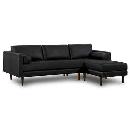Poly & Bark Napa 104.5 Right-facing Sectional Sofa - Full Grain Genuine Italian Leather
