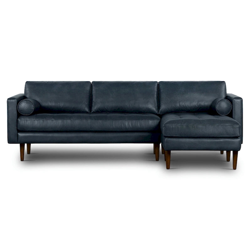Poly & Bark Napa 104.5 Right-facing Sectional Sofa - Full Grain Genuine Italian Leather