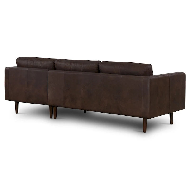 Poly & Bark Napa 104.5 Right-facing Sectional Sofa - Full Grain Genuine Italian Leather