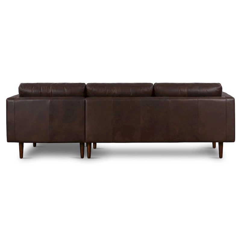 Poly & Bark Napa 104.5 Right-facing Sectional Sofa - Full Grain Genuine Italian Leather