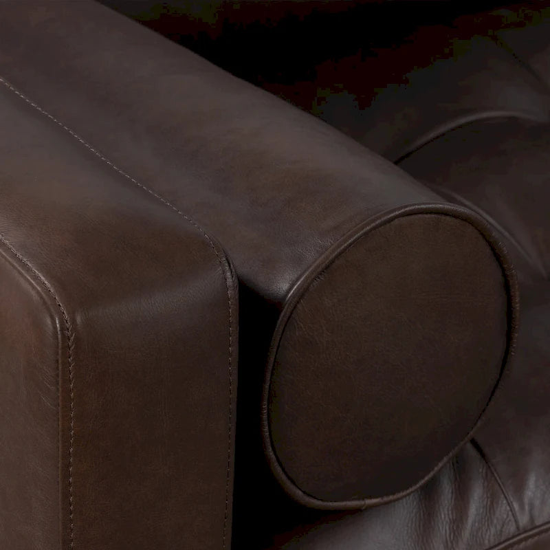 Poly & Bark Napa 104.5 Right-facing Sectional Sofa - Full Grain Genuine Italian Leather