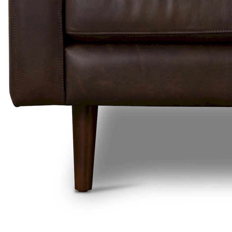 Poly & Bark Napa 104.5 Right-facing Sectional Sofa - Full Grain Genuine Italian Leather