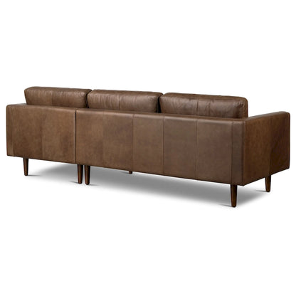Poly & Bark Napa 104.5 Right-facing Sectional Sofa - Full Grain Genuine Italian Leather
