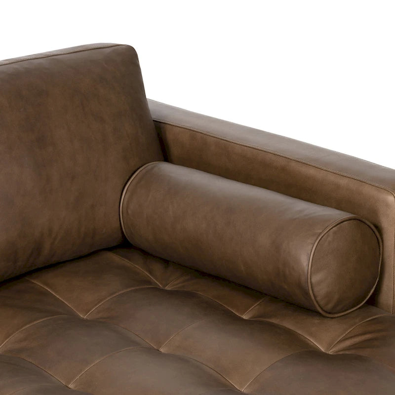 Poly & Bark Napa 104.5 Right-facing Sectional Sofa - Full Grain Genuine Italian Leather