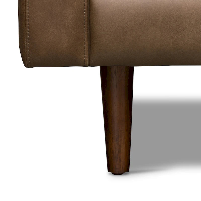 Poly & Bark Napa 104.5 Right-facing Sectional Sofa - Full Grain Genuine Italian Leather