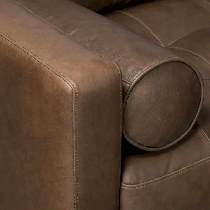 Poly & Bark Napa 104.5 Right-facing Sectional Sofa - Full Grain Genuine Italian Leather