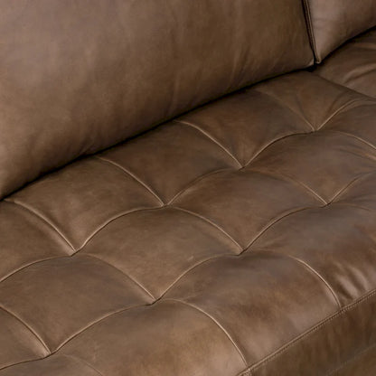 Poly & Bark Napa 104.5 Right-facing Sectional Sofa - Full Grain Genuine Italian Leather