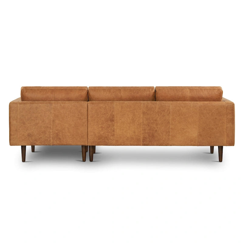 Poly & Bark Napa 104.5 Right-facing Sectional Sofa - Full Grain Genuine Italian Leather