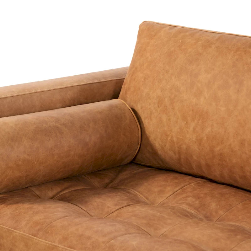 Poly & Bark Napa 104.5 Right-facing Sectional Sofa - Full Grain Genuine Italian Leather