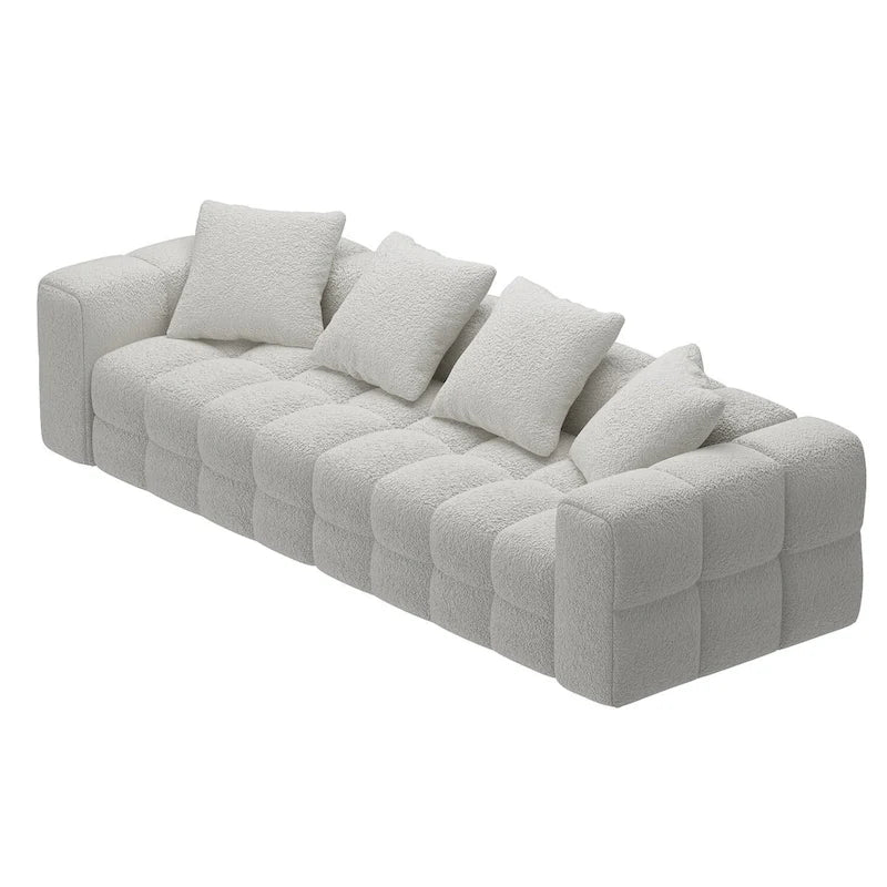 100.8 Teddy Velvet Sofa CouchModern Loveseat/Sofa/Couch with Armrest