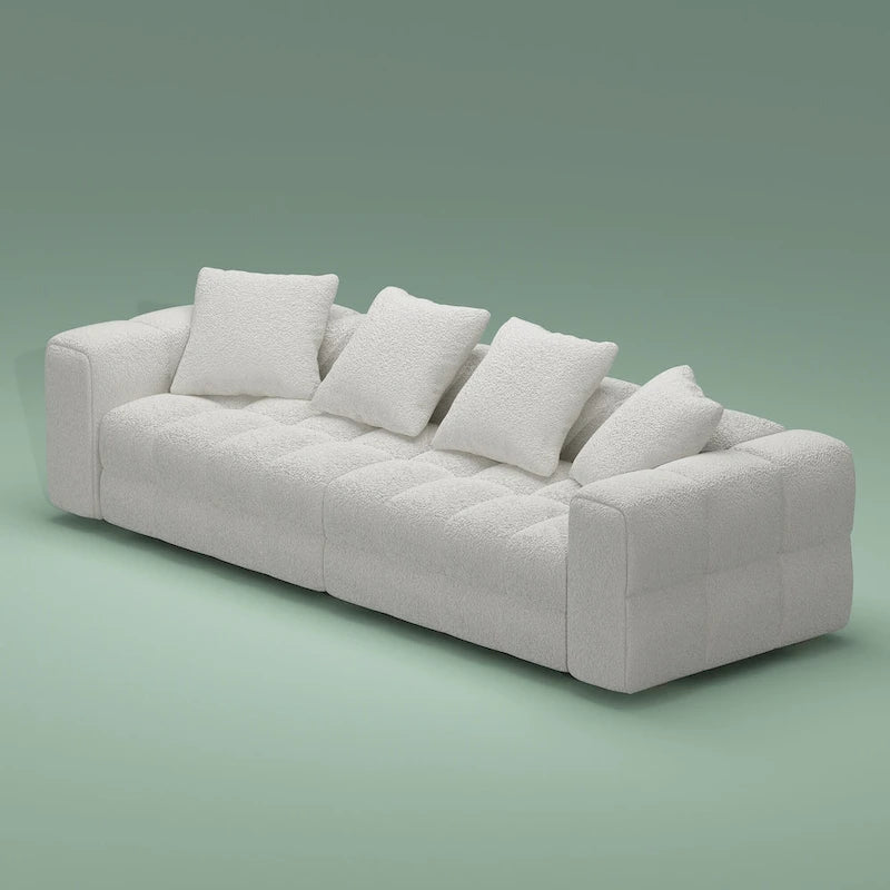 100.8 Teddy Velvet Sofa CouchModern Loveseat/Sofa/Couch with Armrest