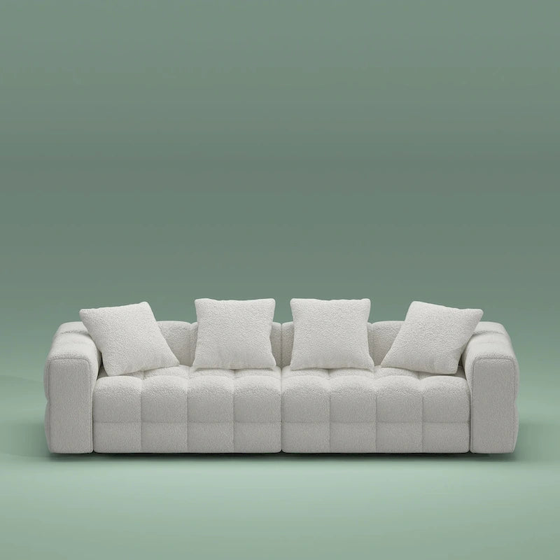 100.8 Teddy Velvet Sofa CouchModern Loveseat/Sofa/Couch with Armrest