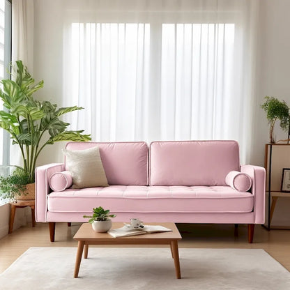 Edona 70 Velvet Square Arm Sofa