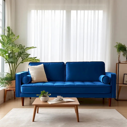 Edona 70 Velvet Square Arm Sofa
