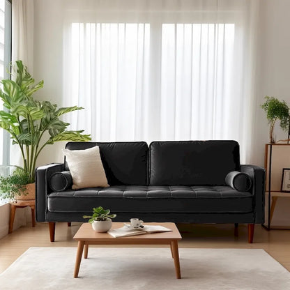 Edona 70 Velvet Square Arm Sofa