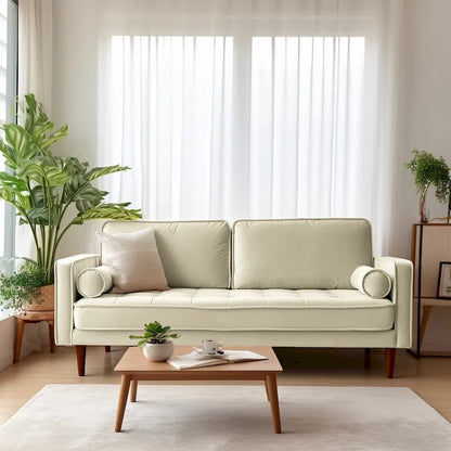 Edona 70 Velvet Square Arm Sofa