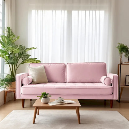 Edona 70 Velvet Square Arm Sofa