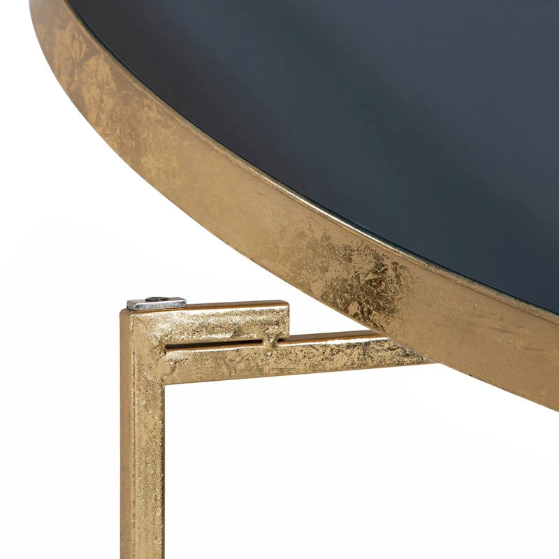 Kate and Laurel Celia Round Metal Coffee Table - 28.25x28.25x19