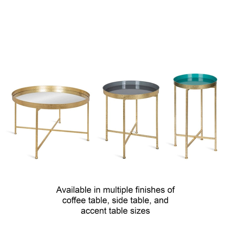 Kate and Laurel Celia Round Metal Coffee Table - 28.25x28.25x19