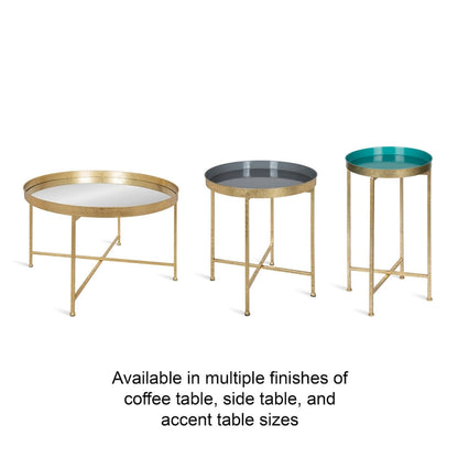 Kate and Laurel Celia Round Metal Coffee Table - 28.25x28.25x19