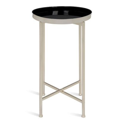 Kate and Laurel Celia Round Metal Foldable Tray Table - 14x14x25.75