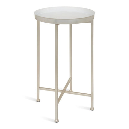 Kate and Laurel Celia Round Metal Foldable Tray Table - 14x14x25.75