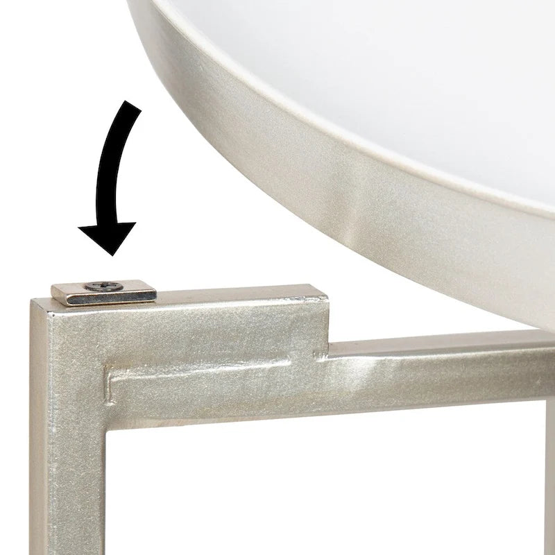 Kate and Laurel Celia Round Metal Foldable Tray Table - 14x14x25.75