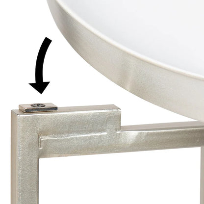 Kate and Laurel Celia Round Metal Foldable Tray Table - 14x14x25.75