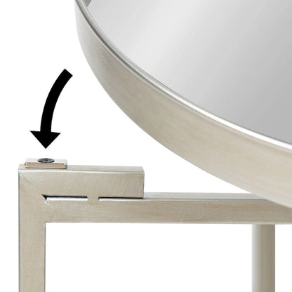 Kate and Laurel Celia Round Metal Foldable Tray Table - 14x14x25.75