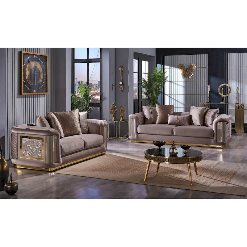 Ella 3-piece Living room Set Square Arms