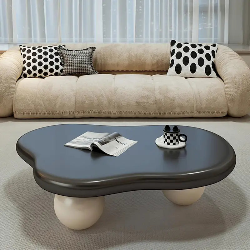48 Modern Coffee Table, Cloud Shaped, Wood