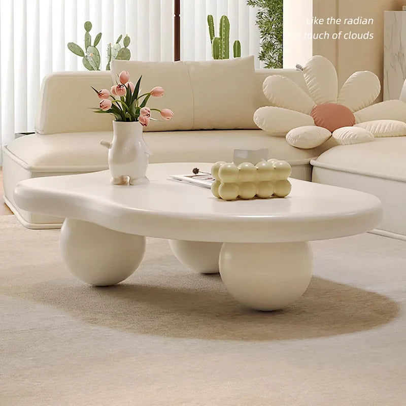 48 Modern Coffee Table, Cloud Shaped, Wood