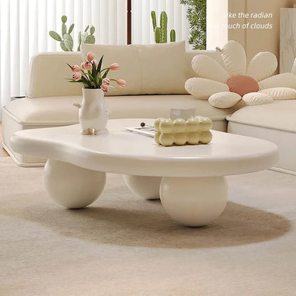48 Modern Coffee Table, Cloud Shaped, Wood