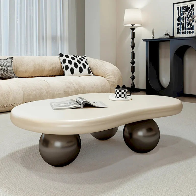 48 Modern Coffee Table, Cloud Shaped, Wood