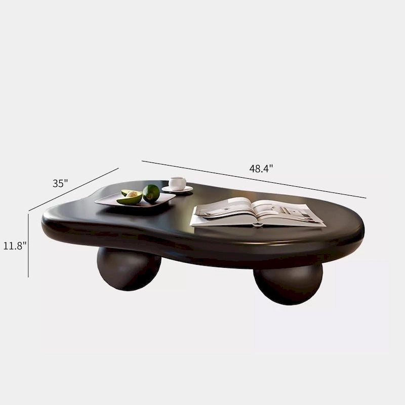 48 Modern Coffee Table, Cloud Shaped, Wood