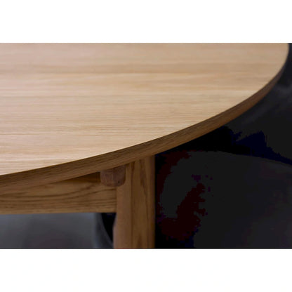 Rye Studio Mid-Century Modern Oval Coffee Table, Natural Oak - 27.5W x 51.125L x 17.75H