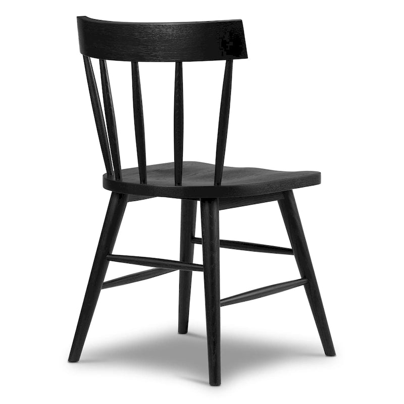 Poly & Bark Hava Dining Chair - Solid Oak Wood with Spindle-Back