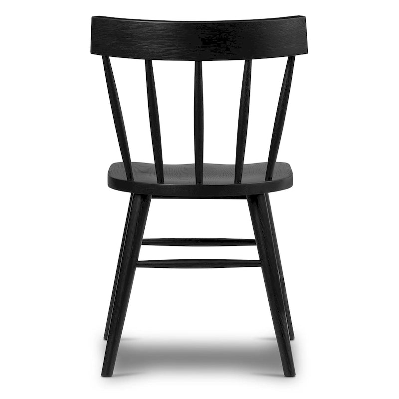 Poly & Bark Hava Dining Chair - Solid Oak Wood with Spindle-Back