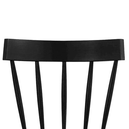 Poly & Bark Hava Dining Chair - Solid Oak Wood with Spindle-Back